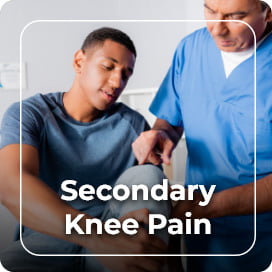 Man receiving help for his knee pain